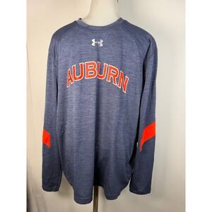 Under Armour Auburn Tigers Mens Long Sleeve Heather Navy Blue Performance Shirt